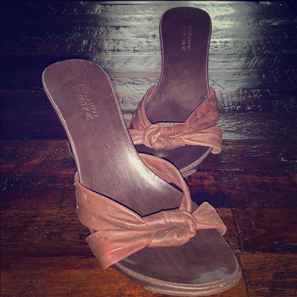 Kenneth Cole Reaction Brown Leather Wedges